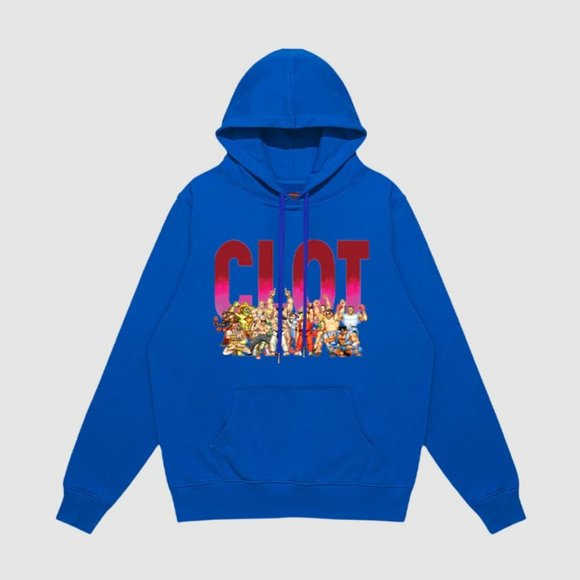 Clot Other - Clot x Street Fighter M/L/XL Pullover Hoodie Sweatshirt Blue New Men
